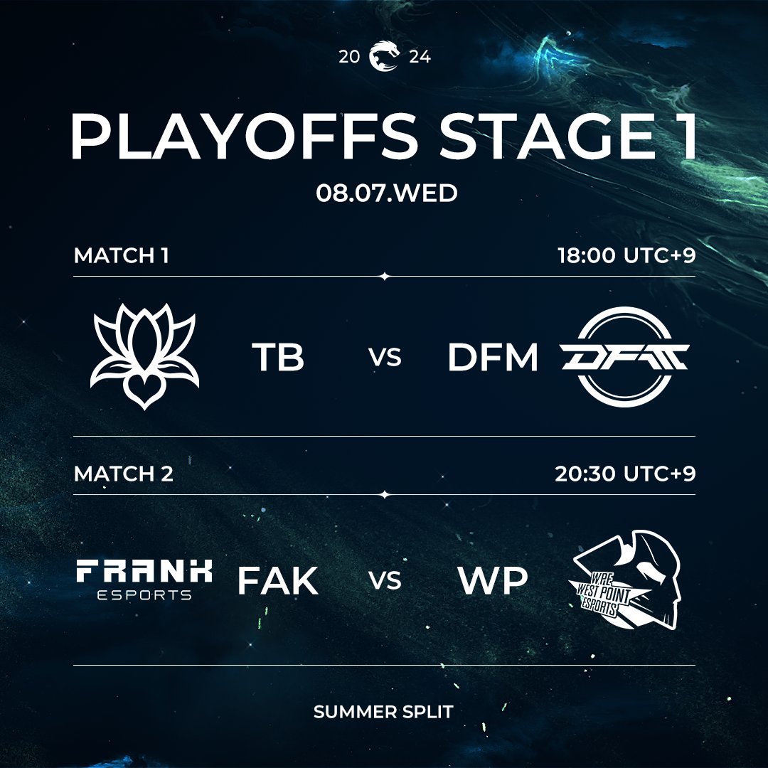 【League of Legends】 Playoffs Stage 1 Day 1～Day 3 | PCS Summer Split (2024)